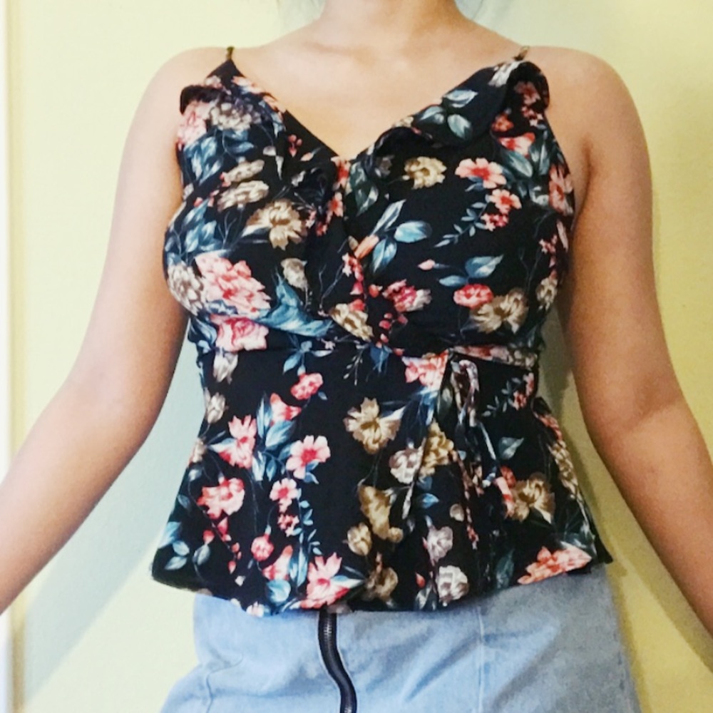 Womens Floral Tank Top (S)